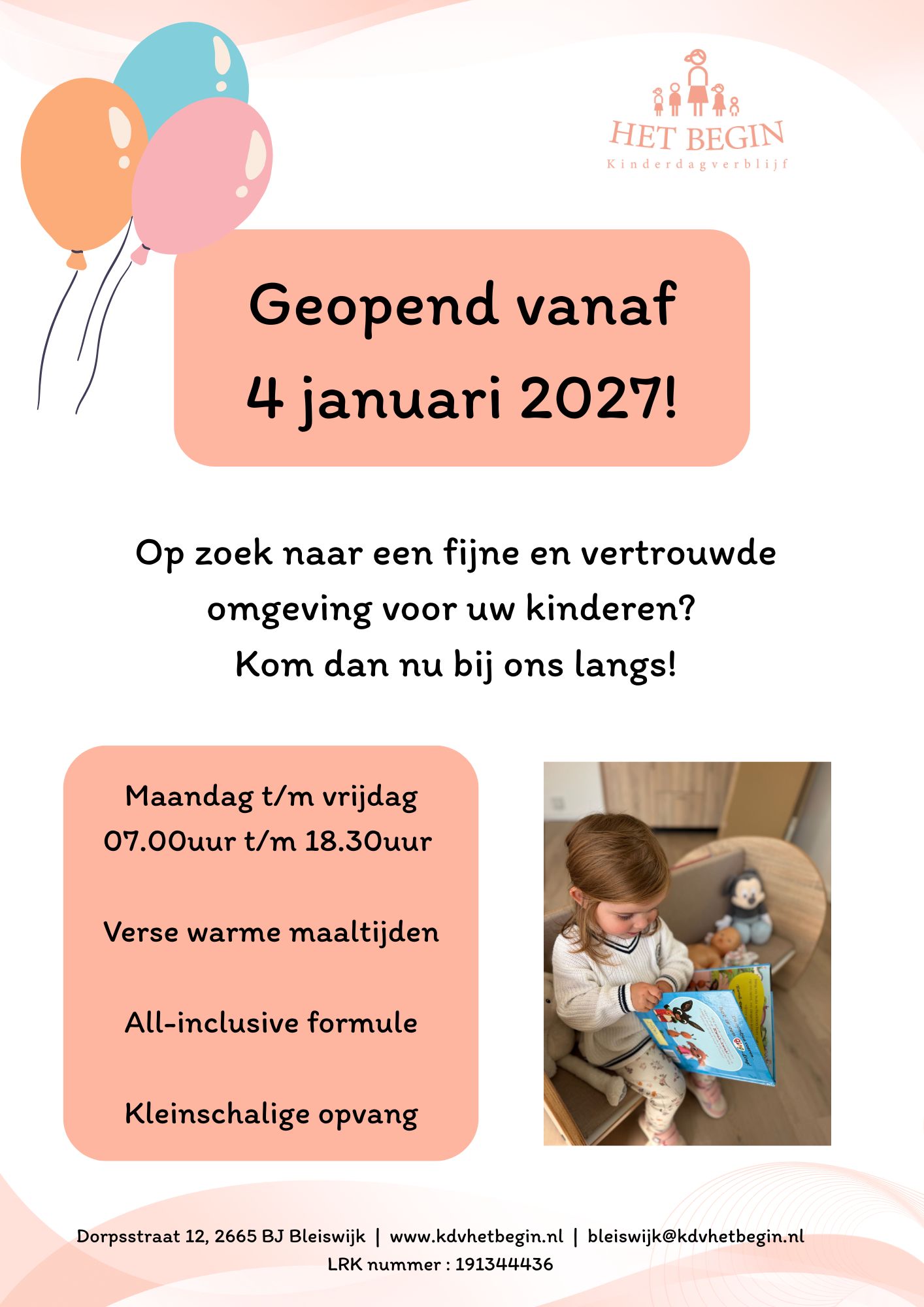 Geopend vanaf januari 2027